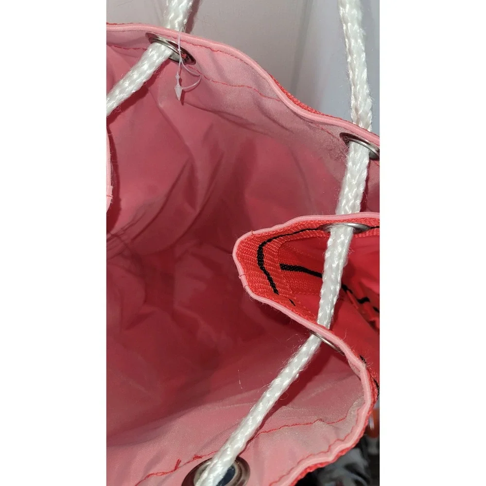 Vintage BLOOMIE'S Bloomingdales Red Duffle Carry Drawstring‎ Laundry Bag